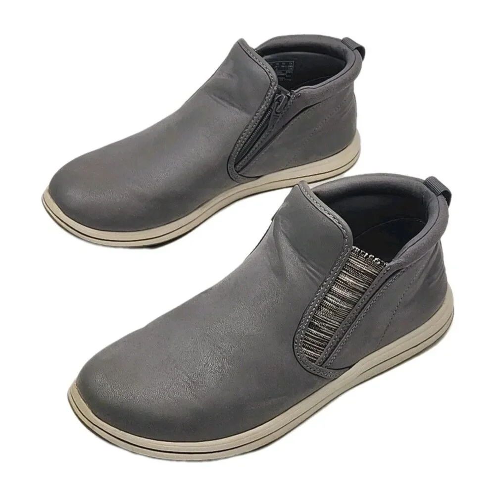 Clarks Cloudsteppers Ankle Boot Shoe Breeze Clover Bootie Gray Women Sz 8.5 Zip